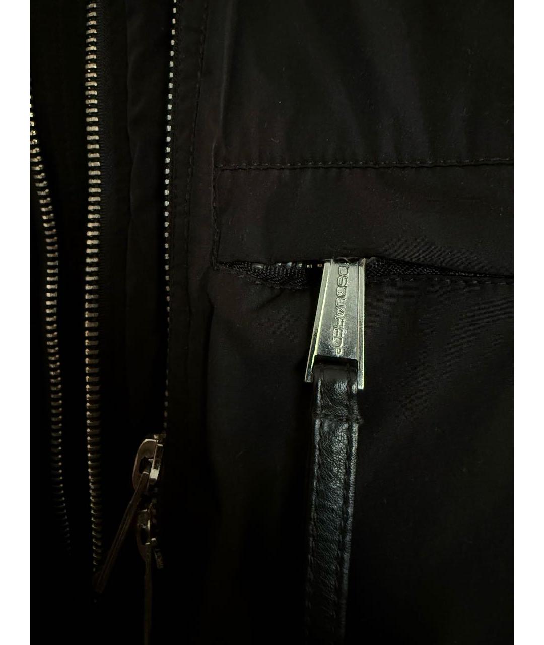 DSQUARED2 Черная полиэстеровая куртка, фото 5