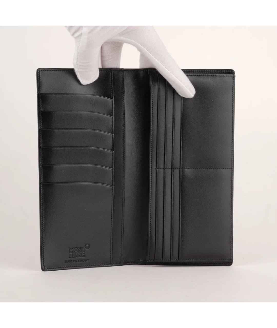 MONTBLANC Черный кожаный кошелек, фото 6