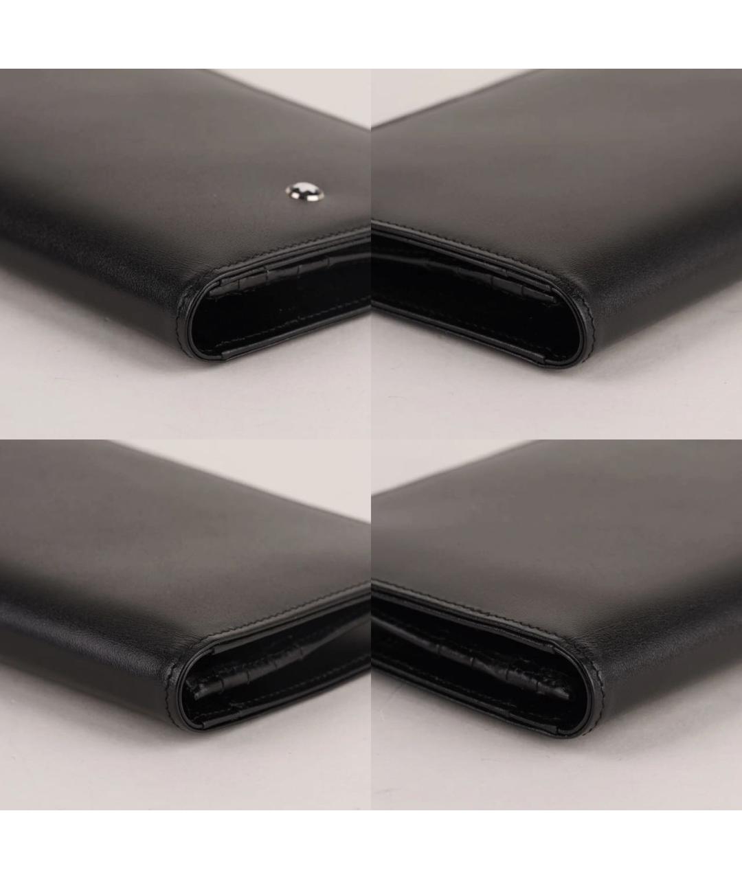 MONTBLANC Черный кожаный кошелек, фото 8