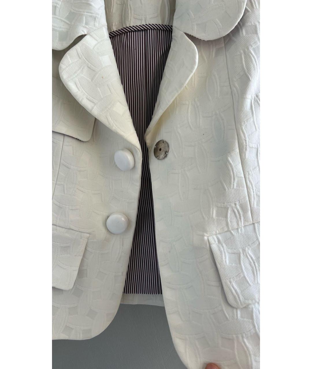 LOUIS VUITTON Белый хлопковый жакет/пиджак, фото 4