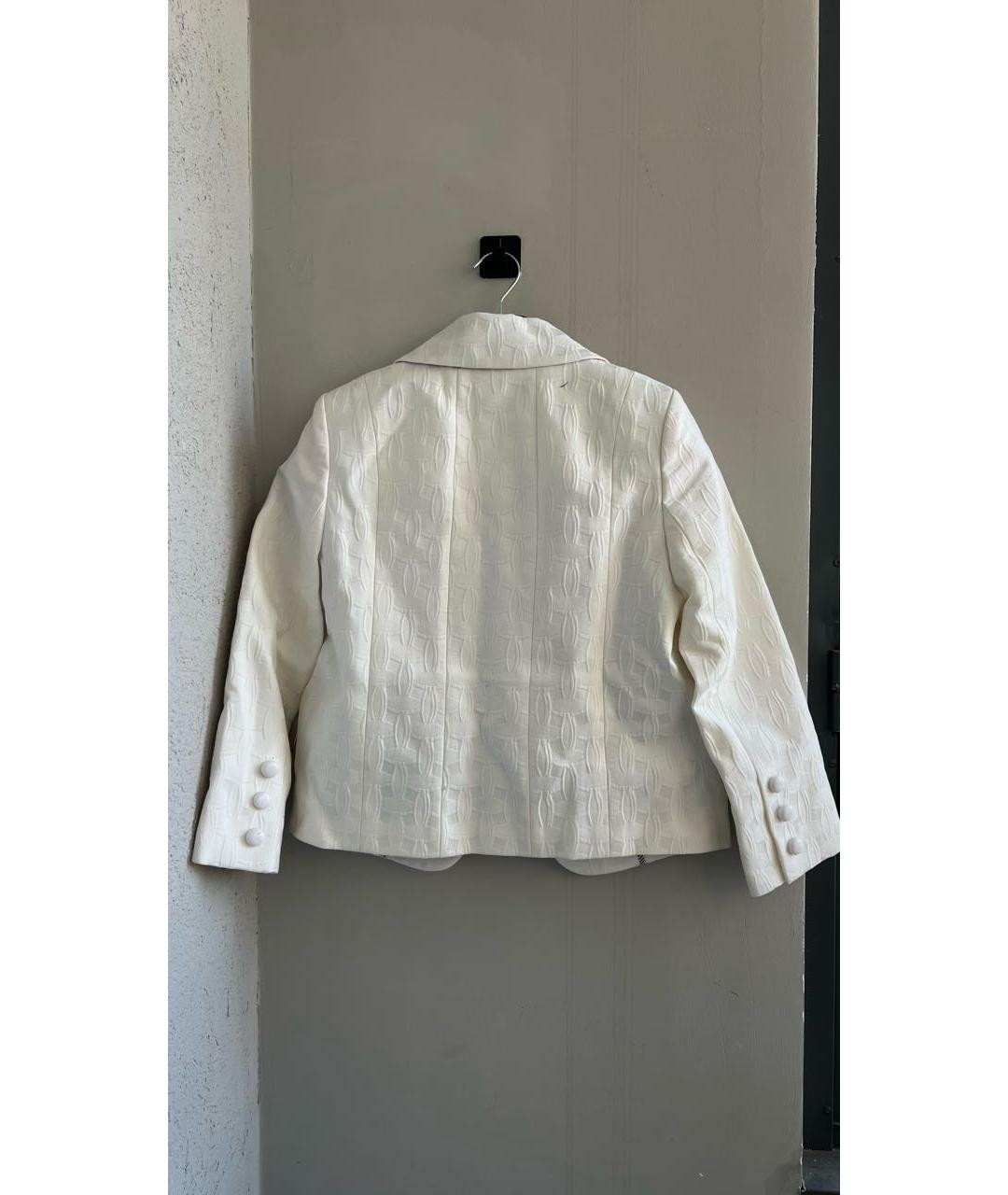 LOUIS VUITTON Белый хлопковый жакет/пиджак, фото 2