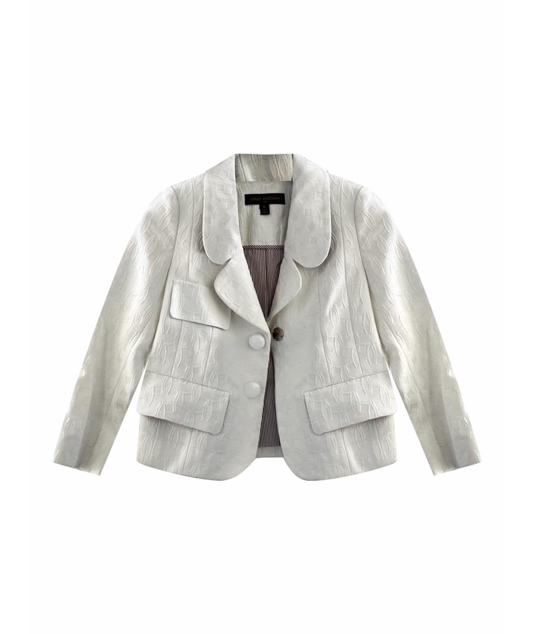 LOUIS VUITTON Белый хлопковый жакет/пиджак, фото 1
