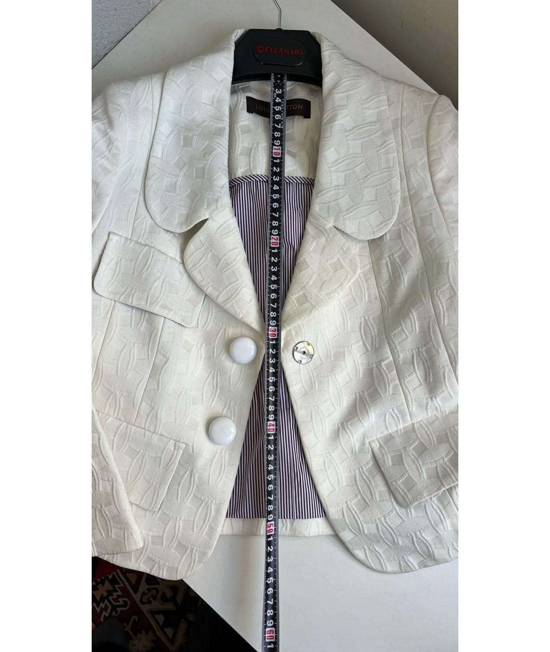 LOUIS VUITTON Белый хлопковый жакет/пиджак, фото 5