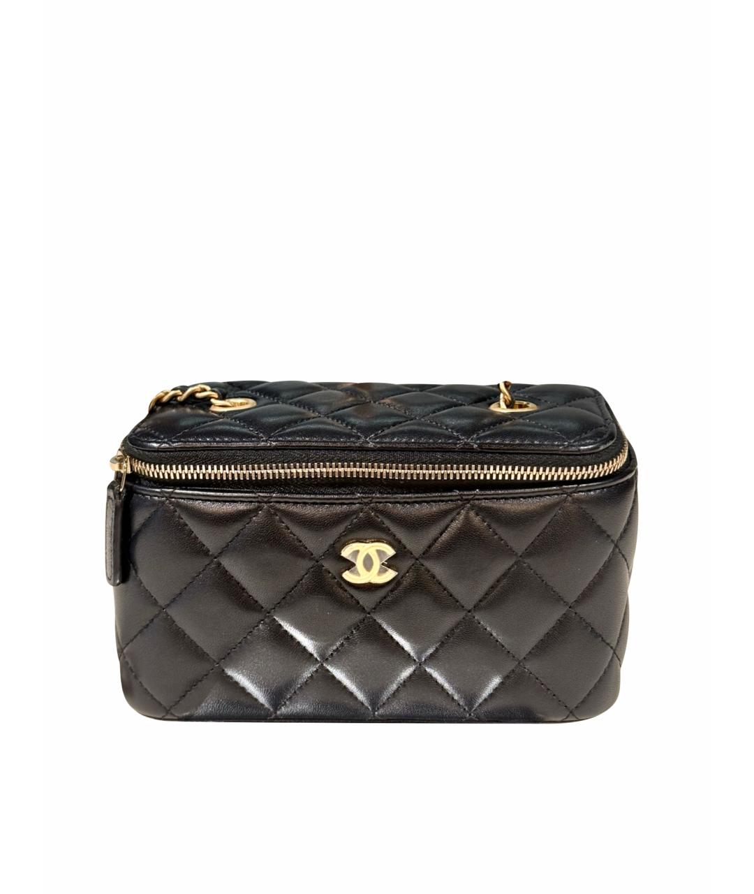 CHANEL Черная кожаная сумка через плечо, фото 1