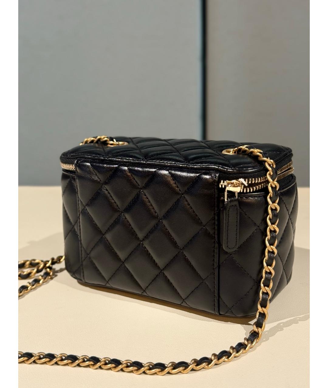 CHANEL Черная кожаная сумка через плечо, фото 6