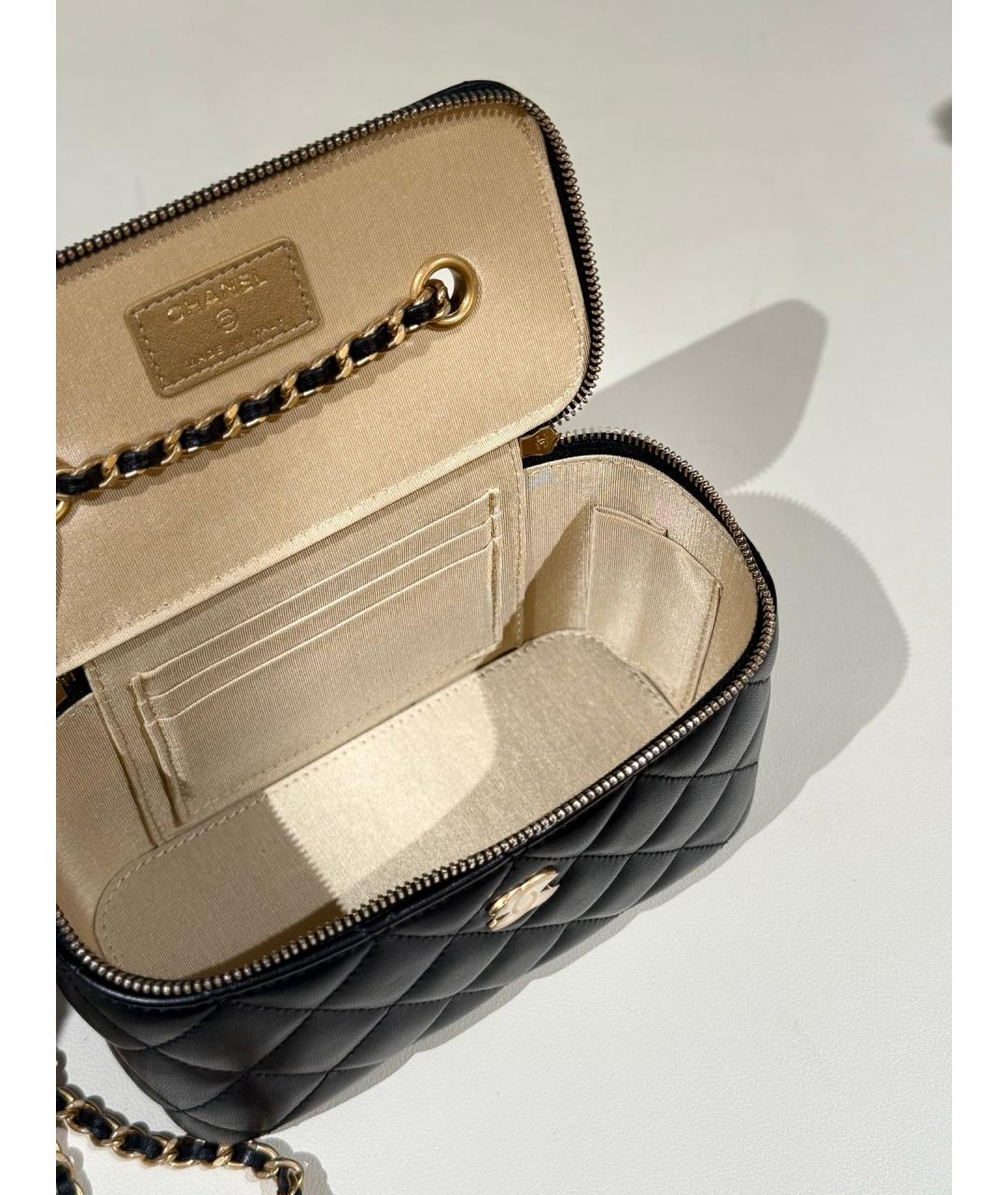 CHANEL Черная кожаная сумка через плечо, фото 8