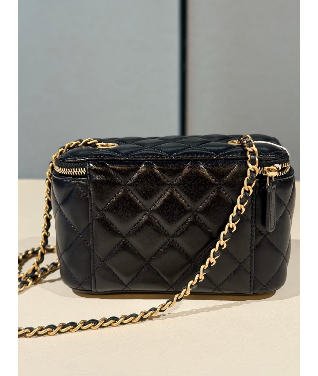 CHANEL Черная кожаная сумка через плечо, фото 5
