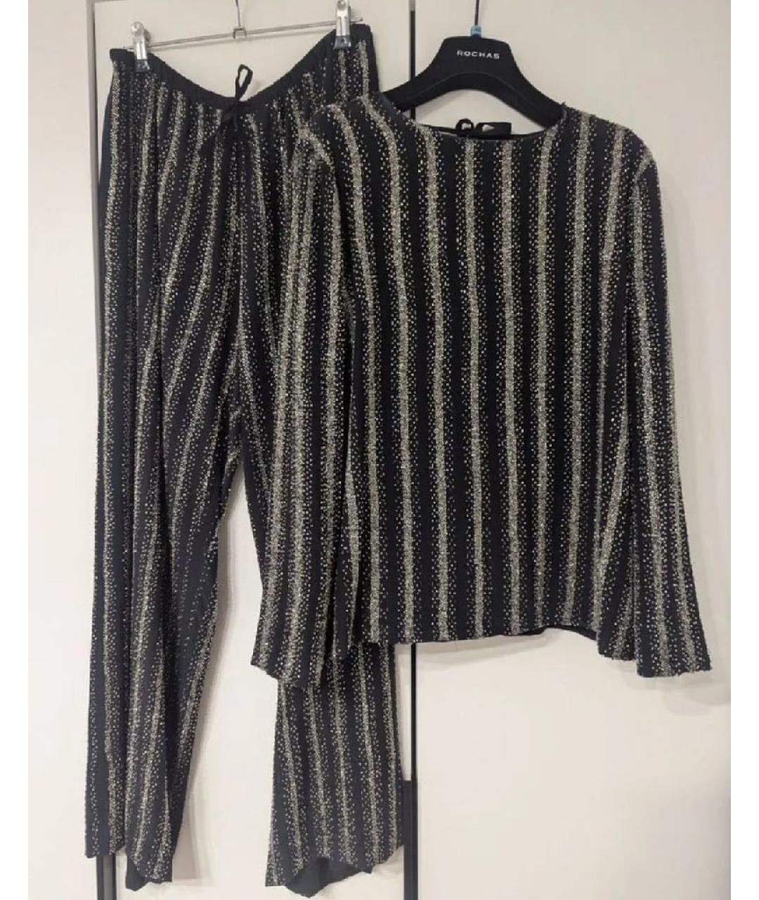 DRIES VAN NOTEN Серебрянный шелковый костюм с брюками, фото 6