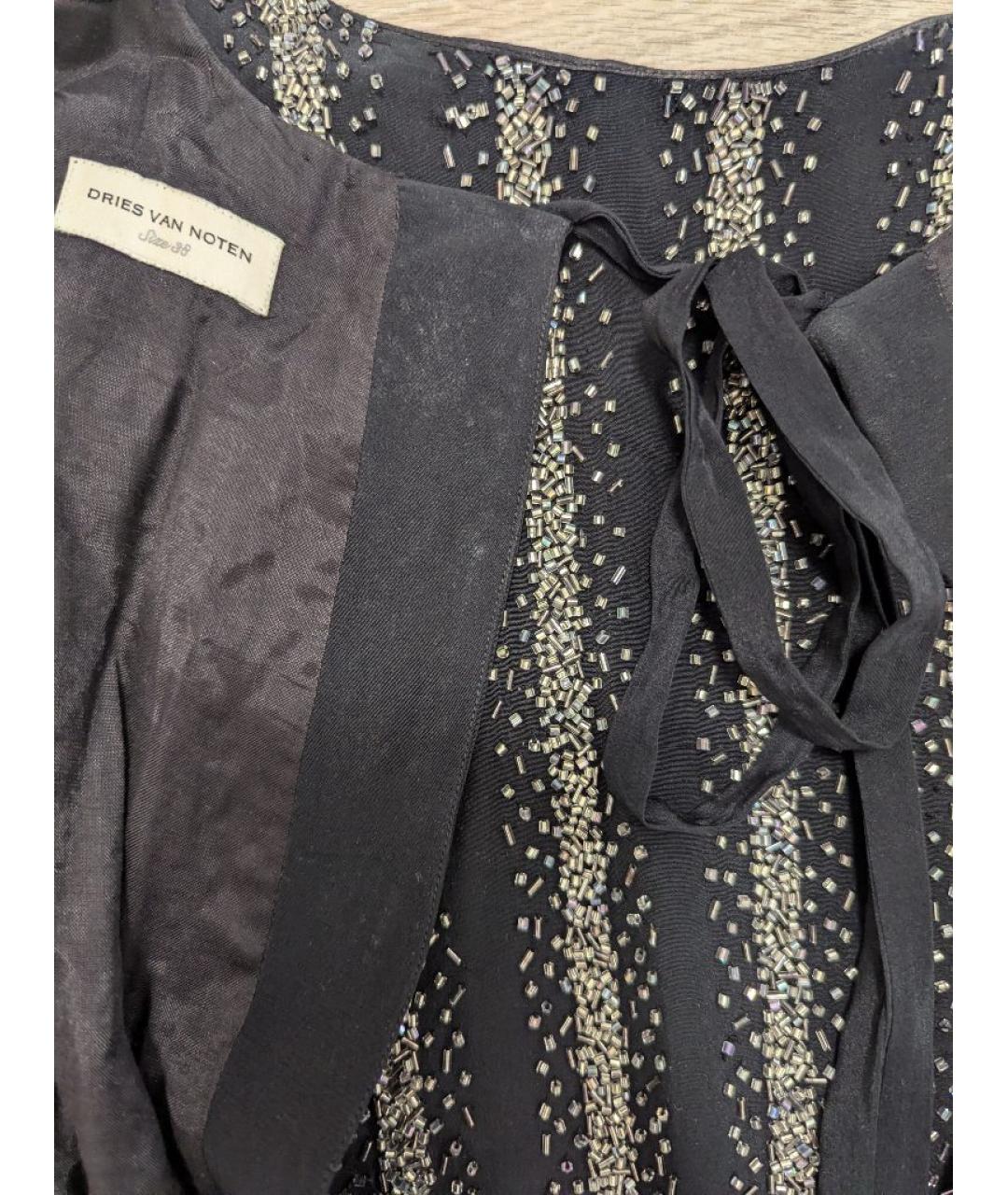 DRIES VAN NOTEN Серебрянный шелковый костюм с брюками, фото 9