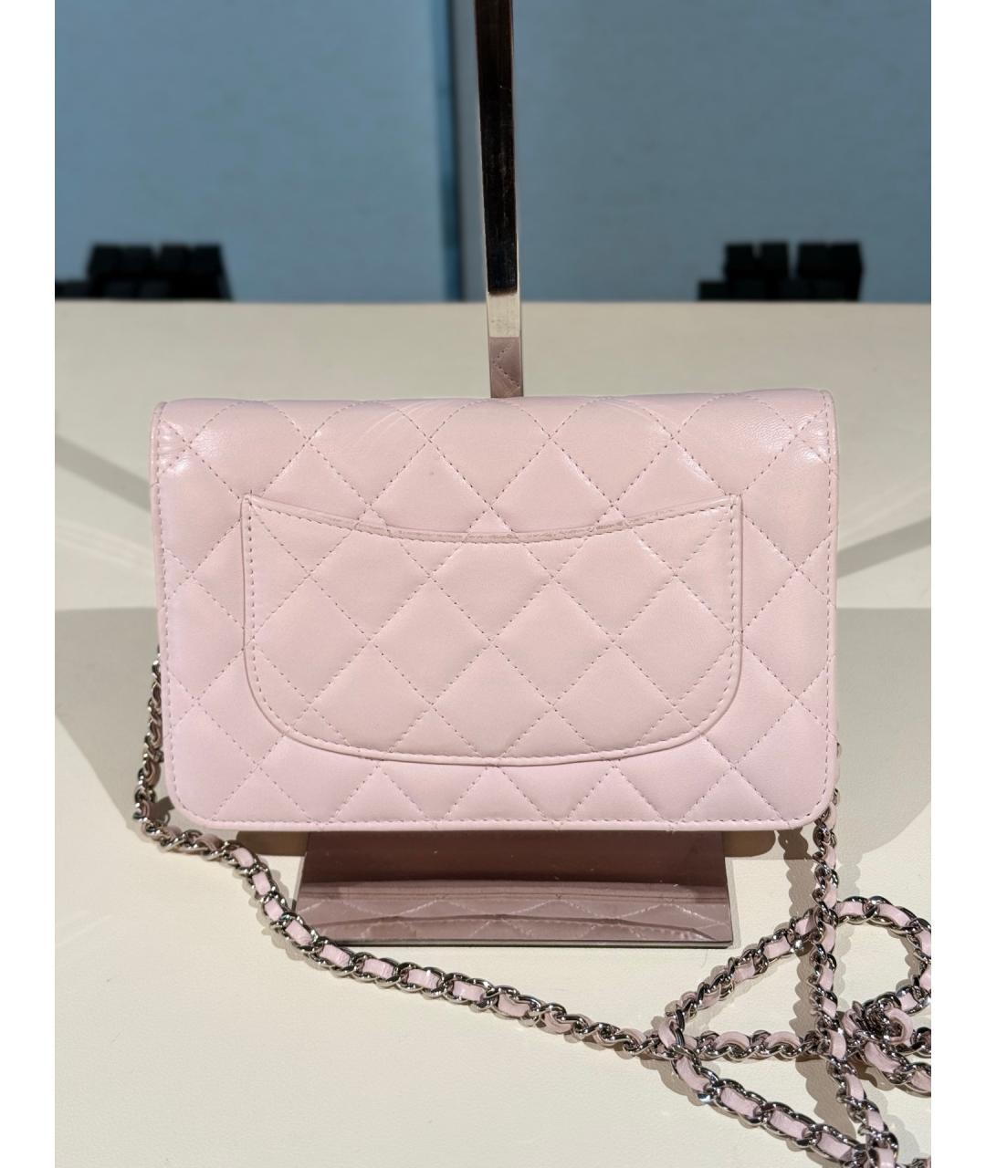 CHANEL Розовая кожаная сумка через плечо, фото 5