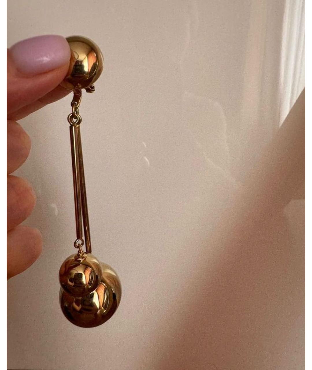 CAROLINA HERRERA Золотые металлические серьги, фото 3