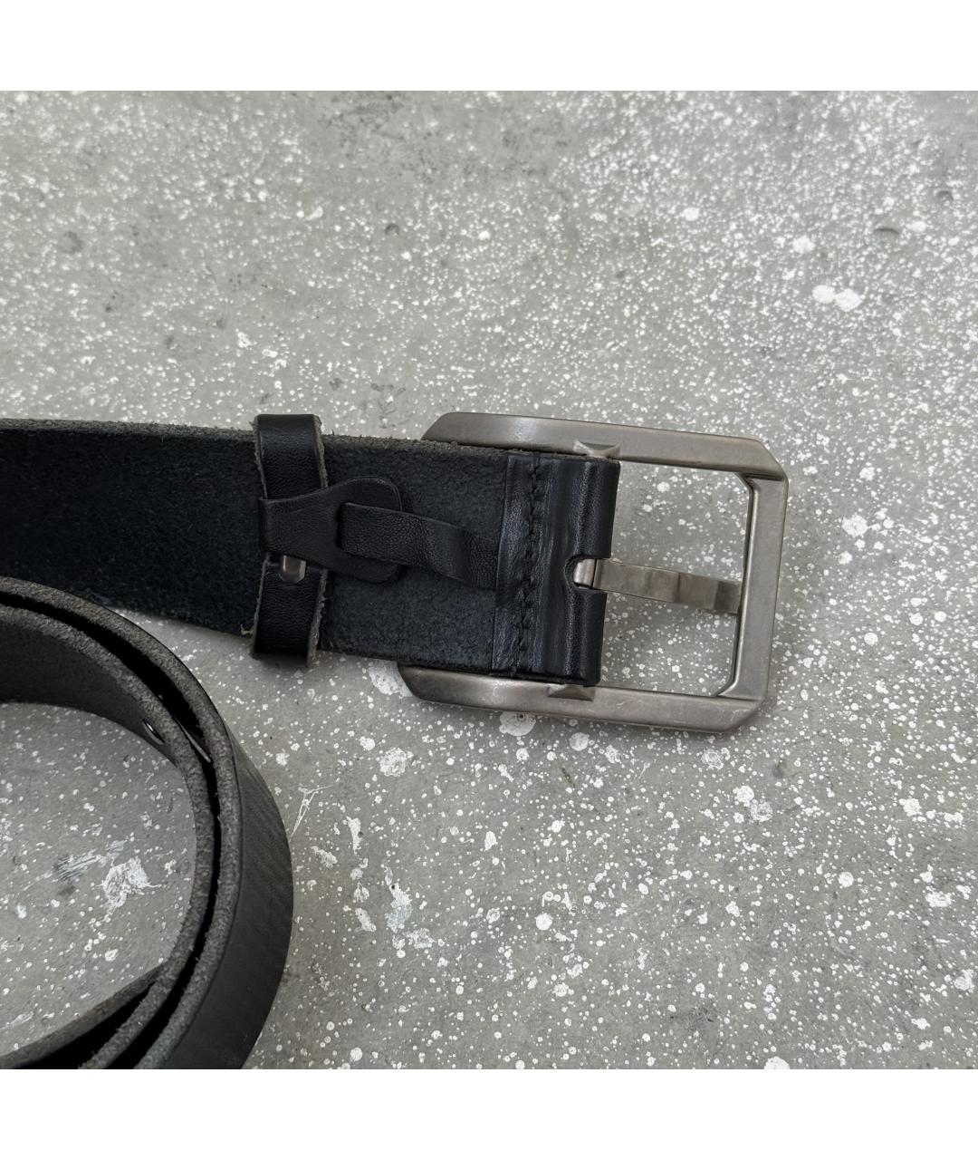 DOLCE&GABBANA Черный кожаный ремень, фото 4