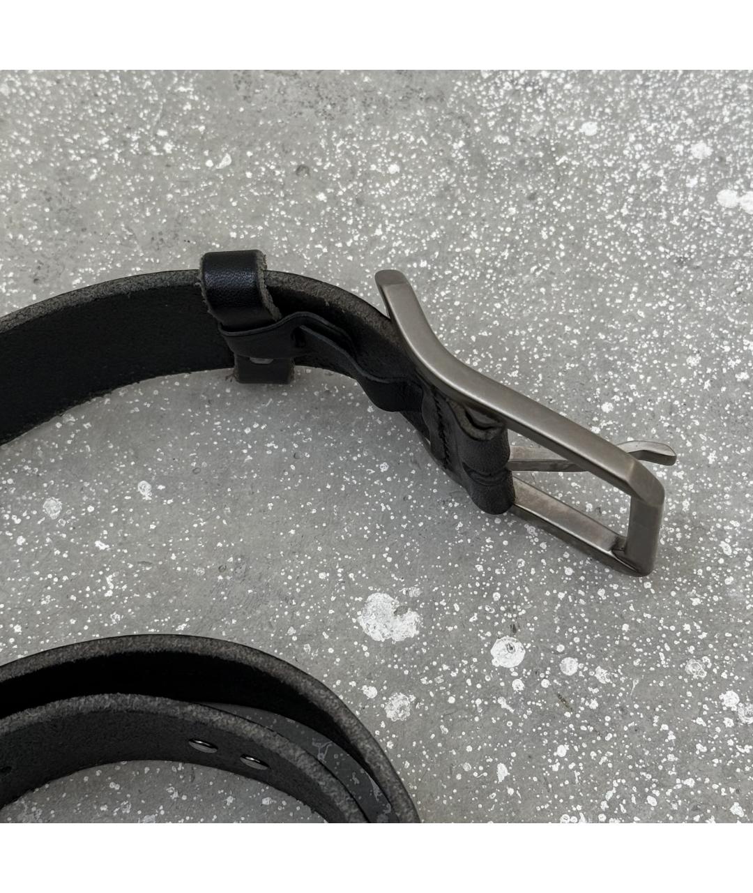 DOLCE&GABBANA Черный кожаный ремень, фото 3