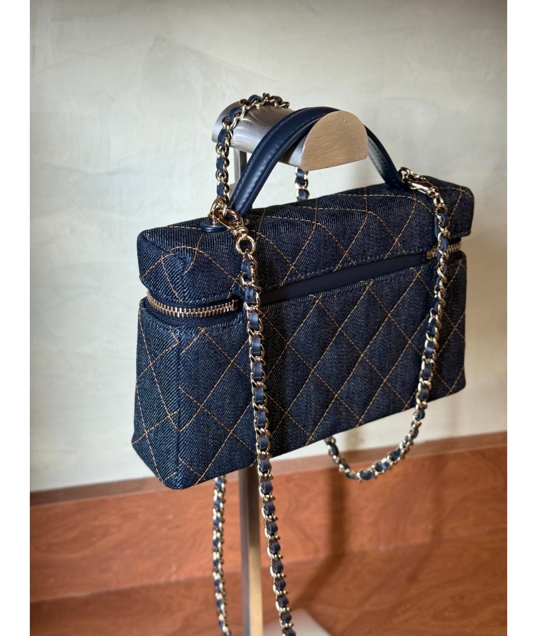 CHANEL Синяя деним сумка через плечо, фото 5