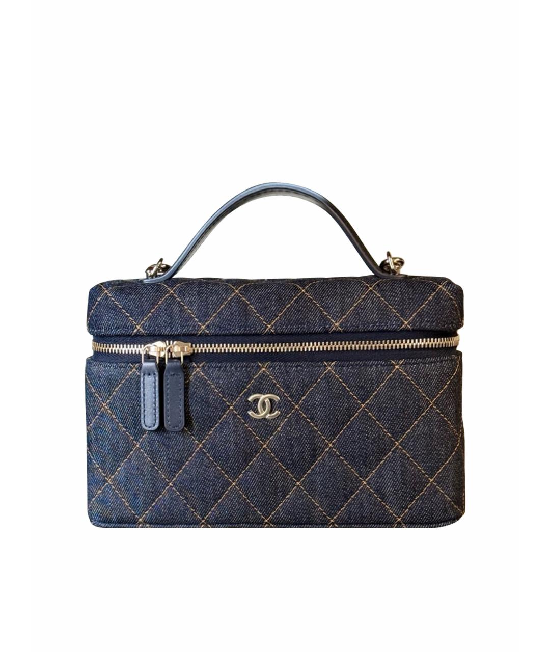 CHANEL Синяя деним сумка через плечо, фото 1
