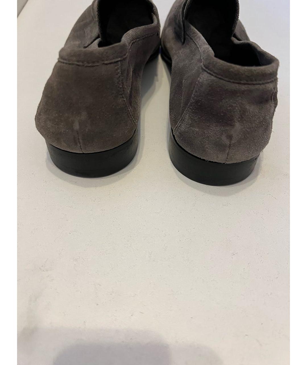 EMPORIO ARMANI Серые замшевые лоферы, фото 4