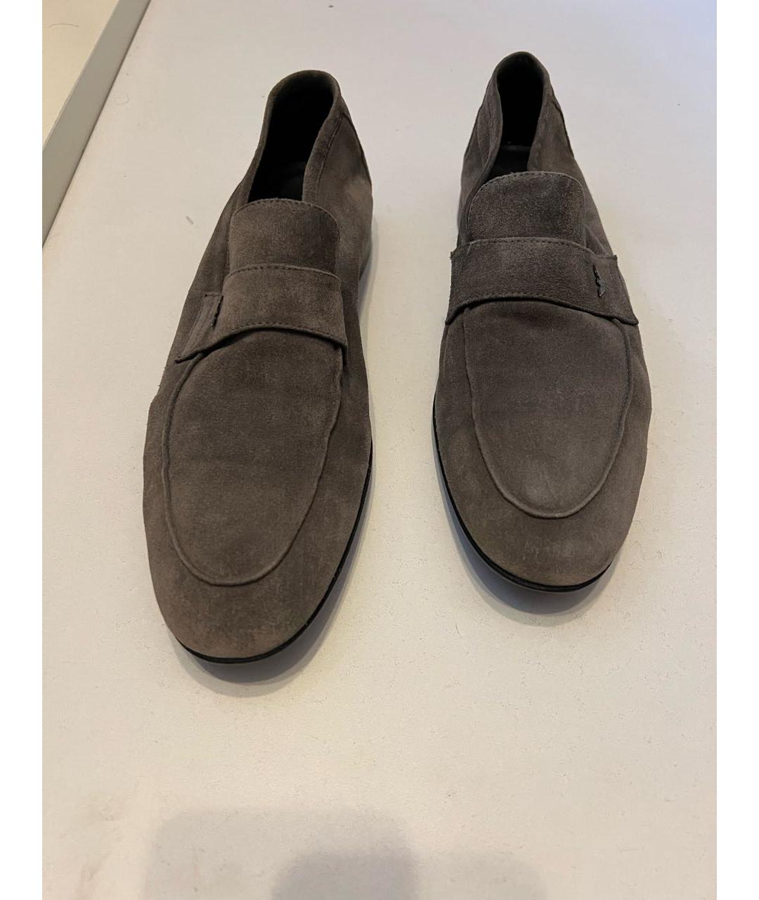 EMPORIO ARMANI Серые замшевые лоферы, фото 2