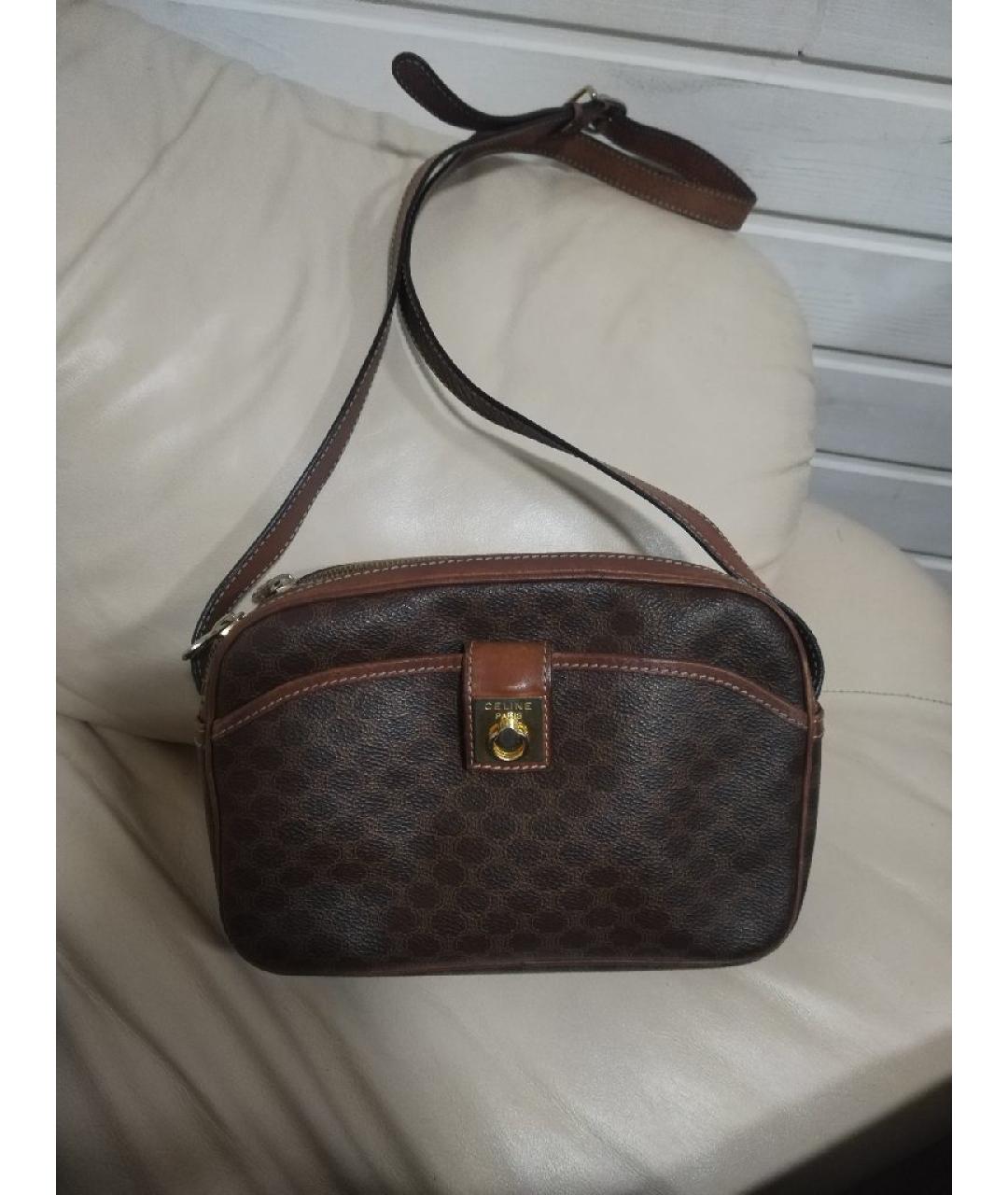CELINE Коричневая сумка через плечо, фото 9