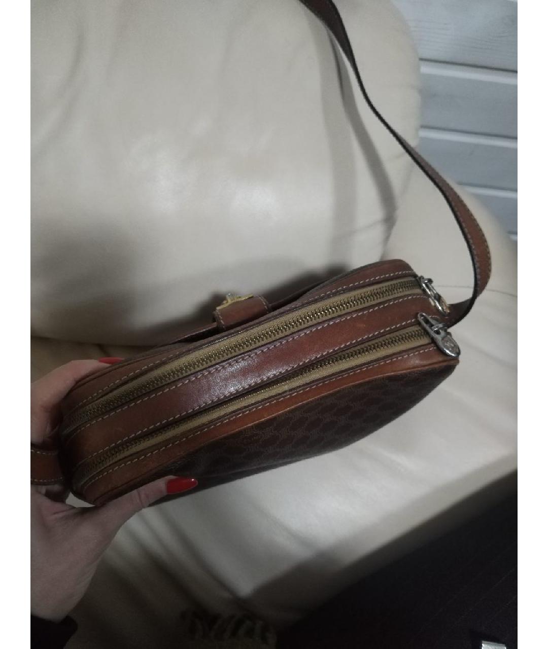 CELINE Коричневая сумка через плечо, фото 3