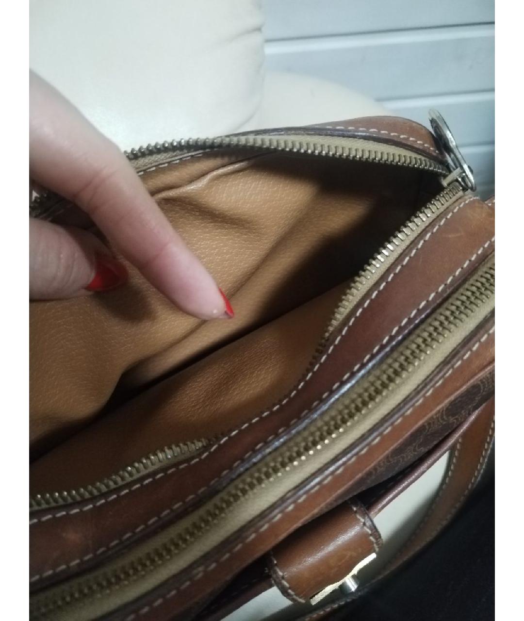 CELINE Коричневая сумка через плечо, фото 6