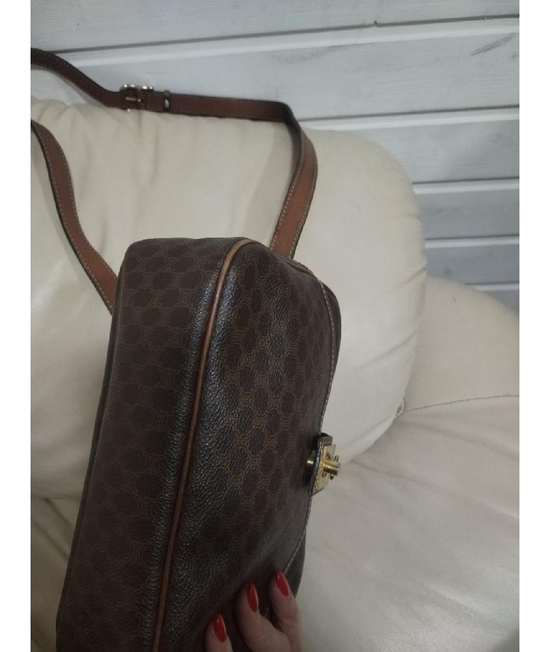 CELINE Коричневая сумка через плечо, фото 4