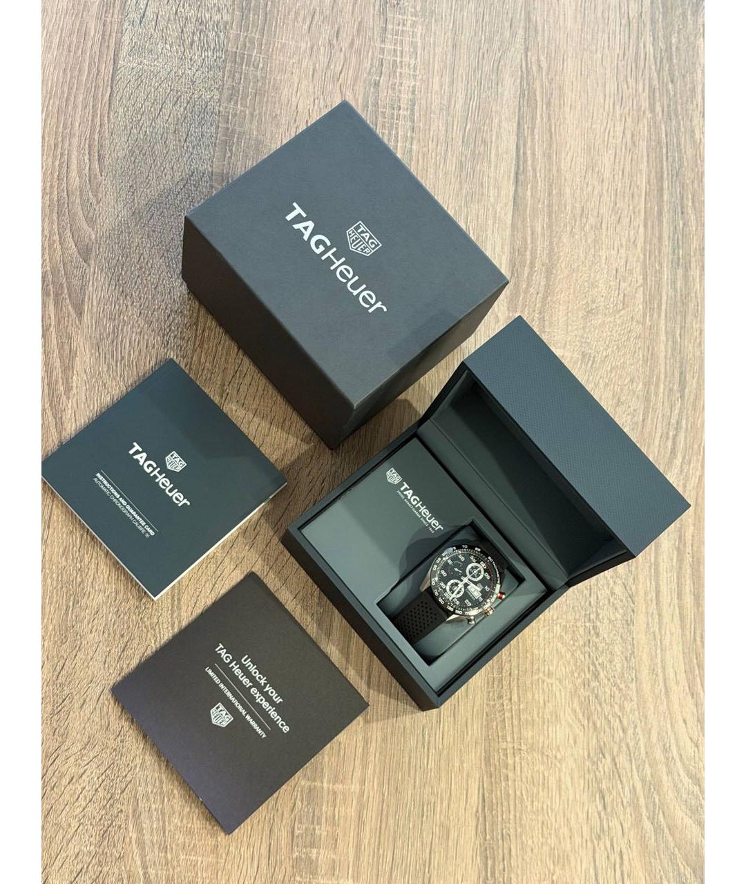 TAG HEUER Черные стальные часы, фото 3