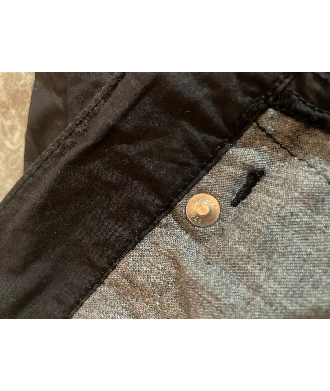 STONE ISLAND Темно-синие хлопковые повседневные брюки, фото 3