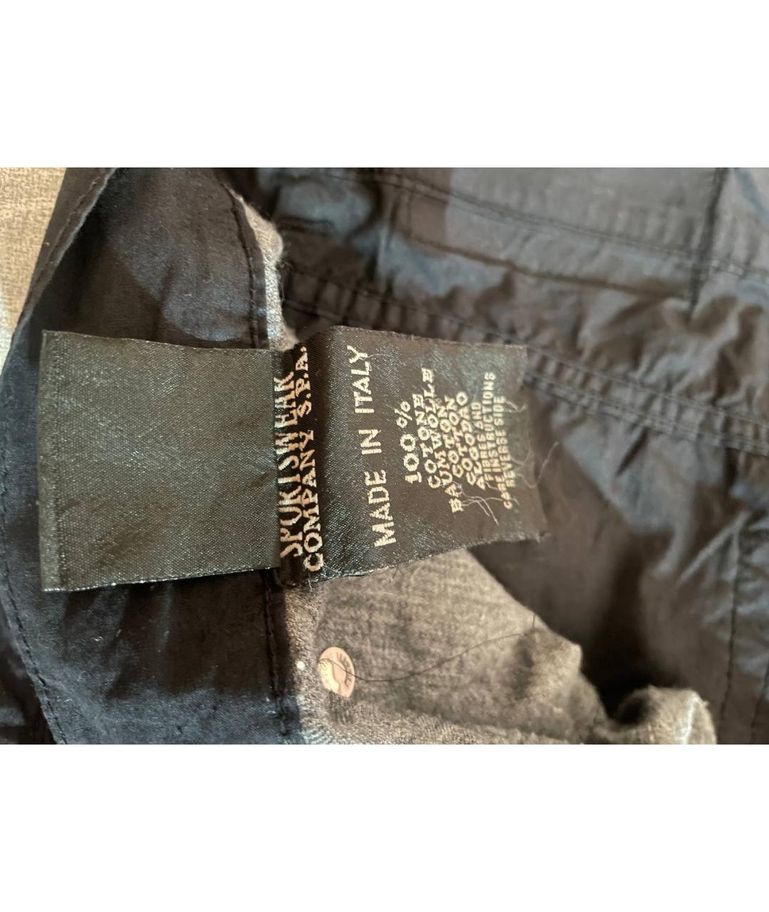 STONE ISLAND Темно-синие хлопковые повседневные брюки, фото 6