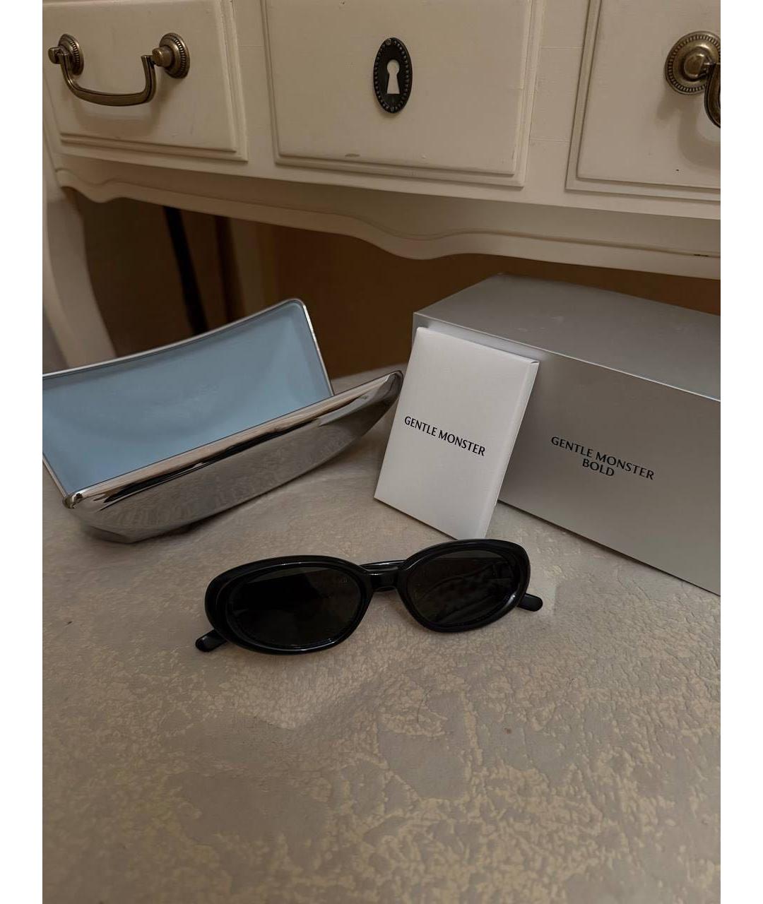 GENTLE MONSTER Черные пластиковые солнцезащитные очки, фото 5