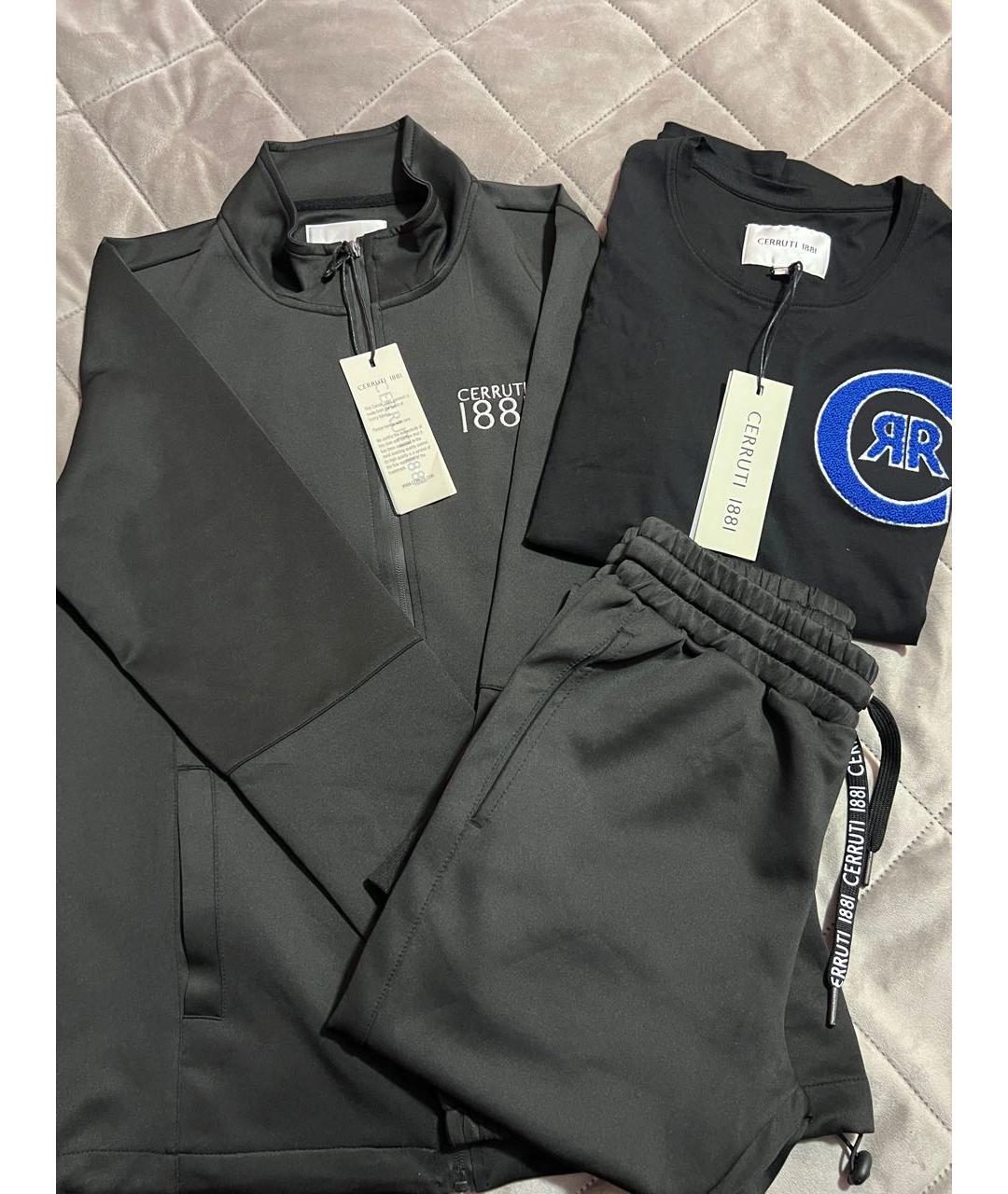 CERRUTI 1881 Черный полиэстеровый спортивный костюм, фото 6