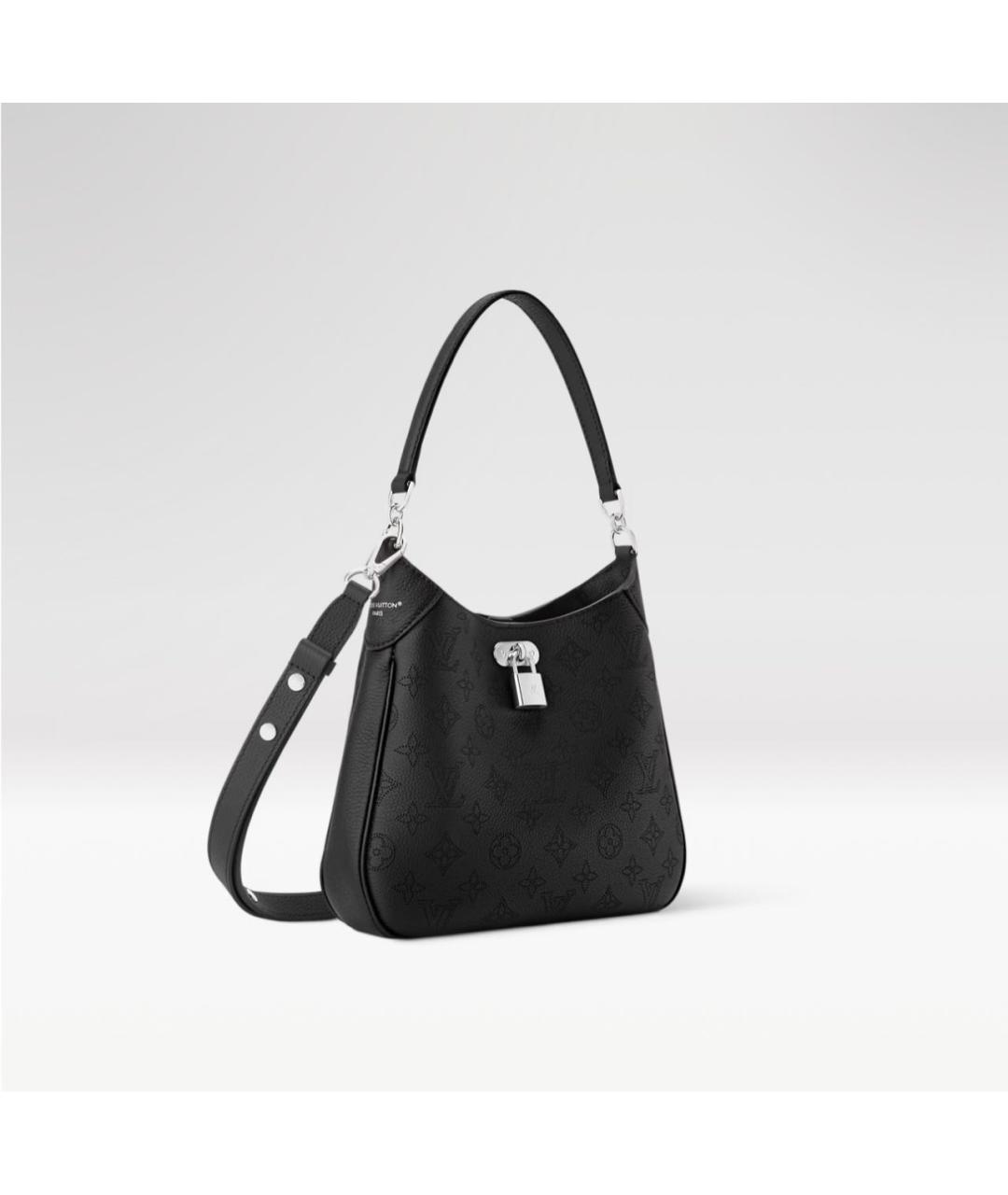 LOUIS VUITTON Черная кожаная сумка через плечо, фото 2