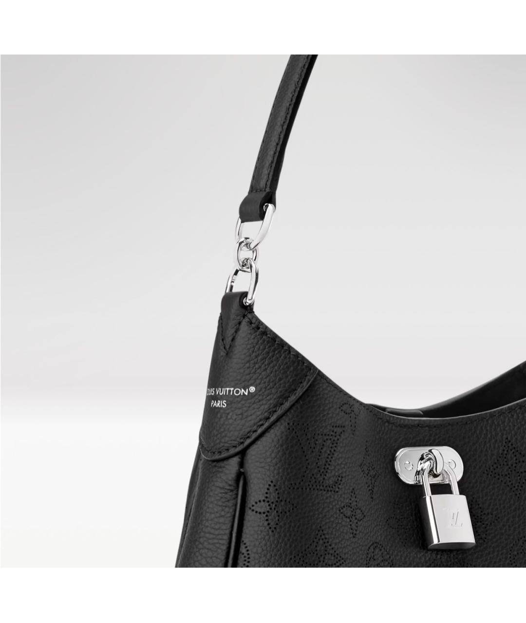 LOUIS VUITTON Черная кожаная сумка через плечо, фото 3