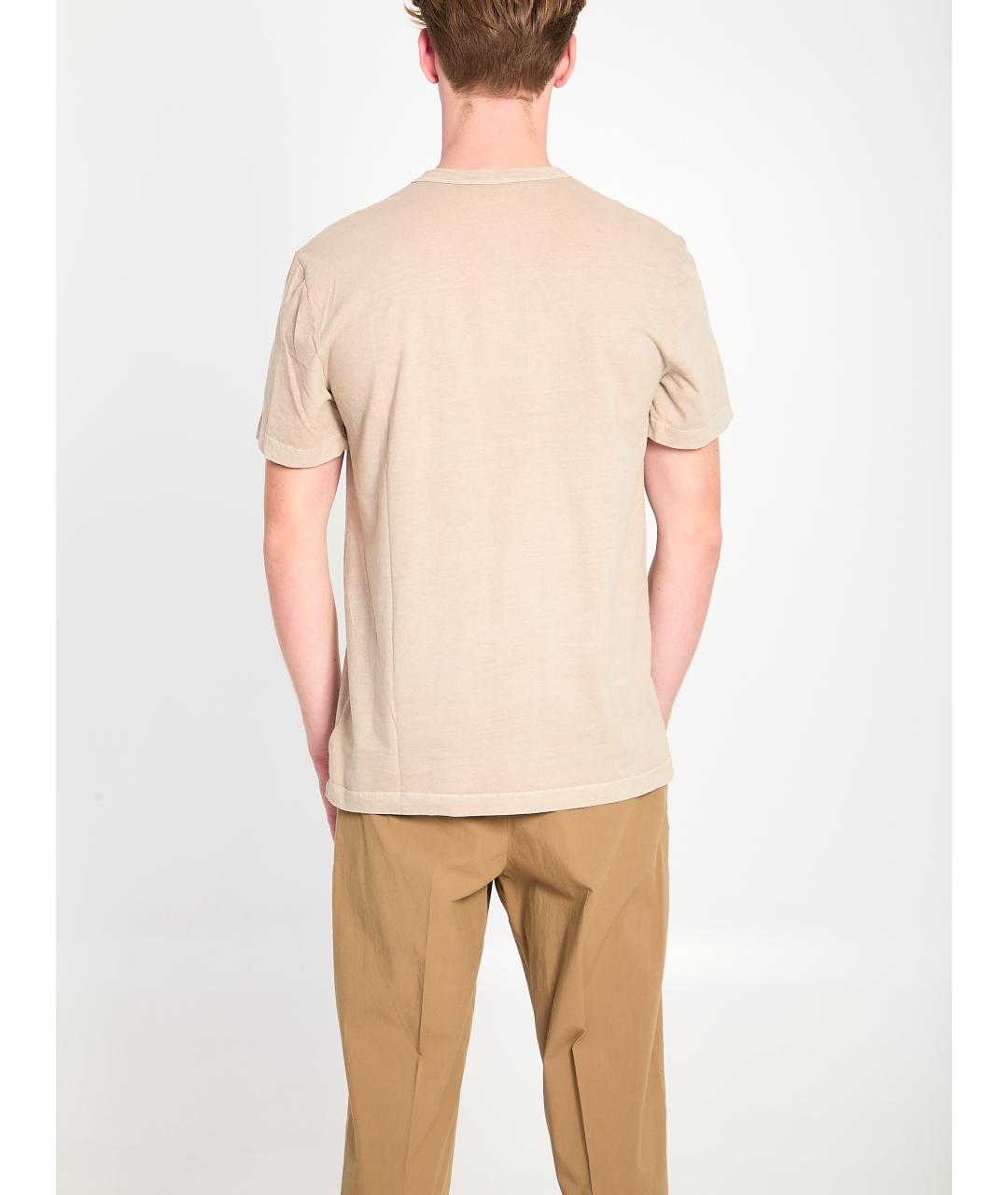 JAMES PERSE Бежевая хлопковая футболка, фото 3