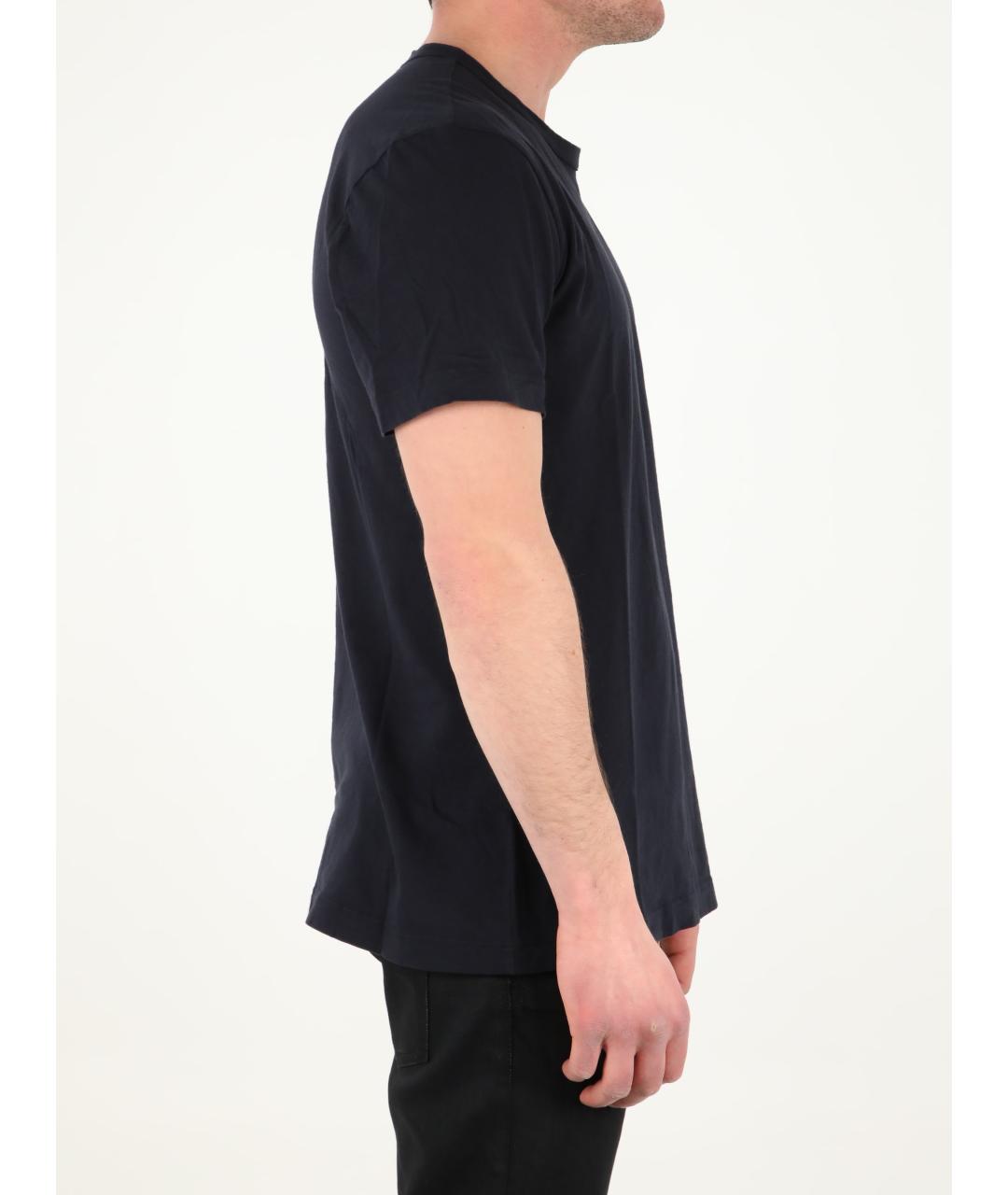 JAMES PERSE Темно-синяя хлопковая футболка, фото 3