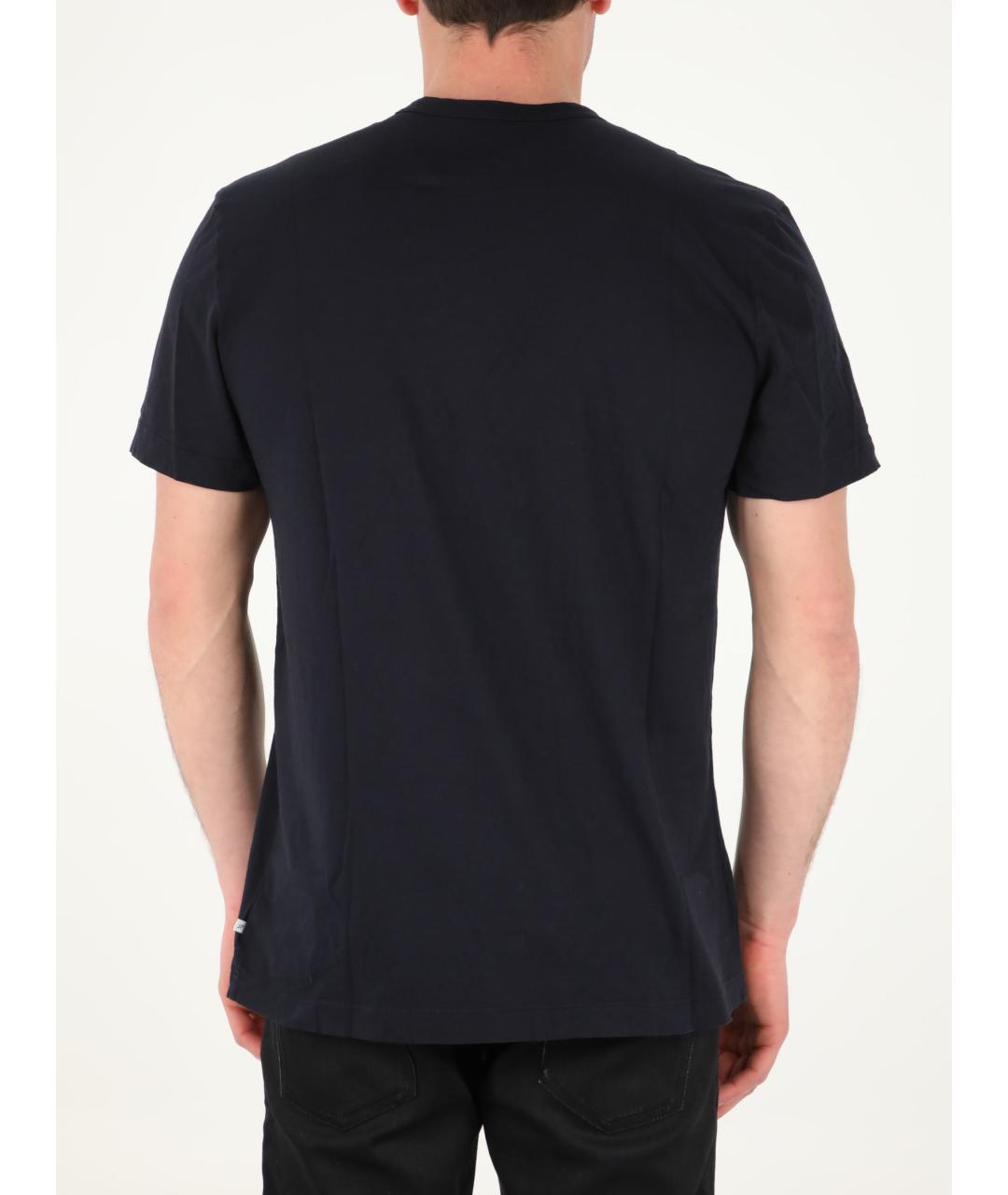JAMES PERSE Темно-синяя хлопковая футболка, фото 4