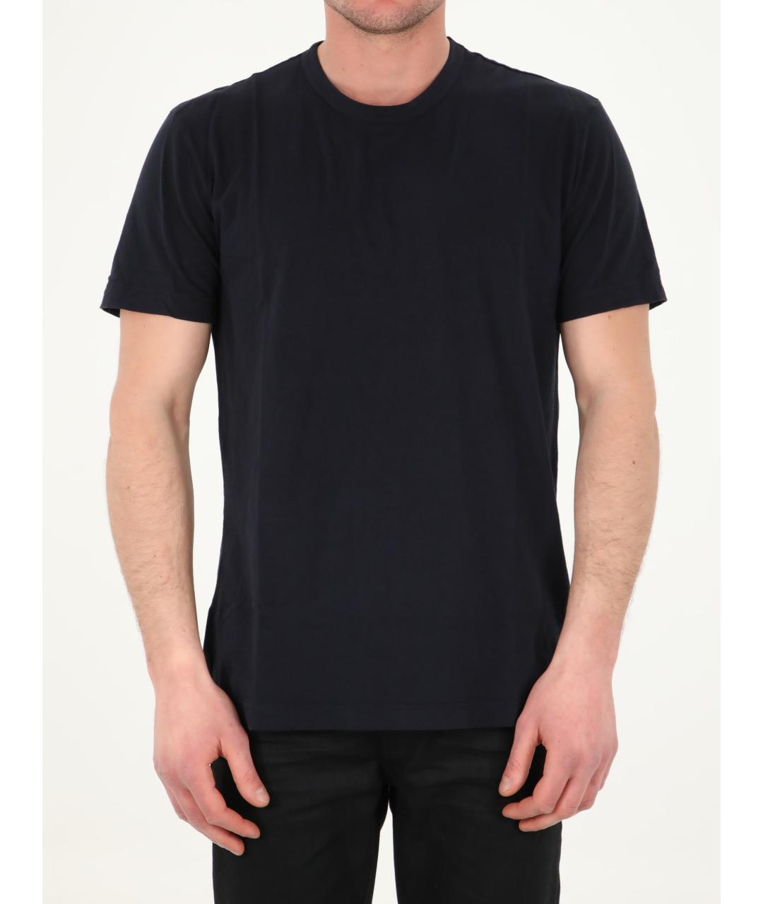 JAMES PERSE Темно-синяя хлопковая футболка, фото 1