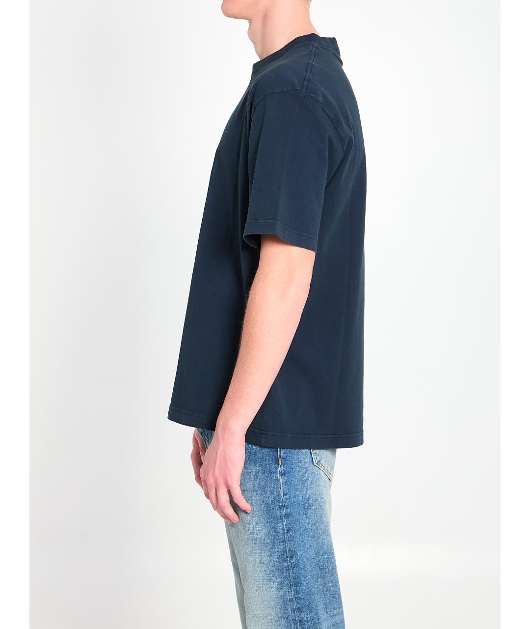 STONE ISLAND Синяя хлопковая футболка, фото 3