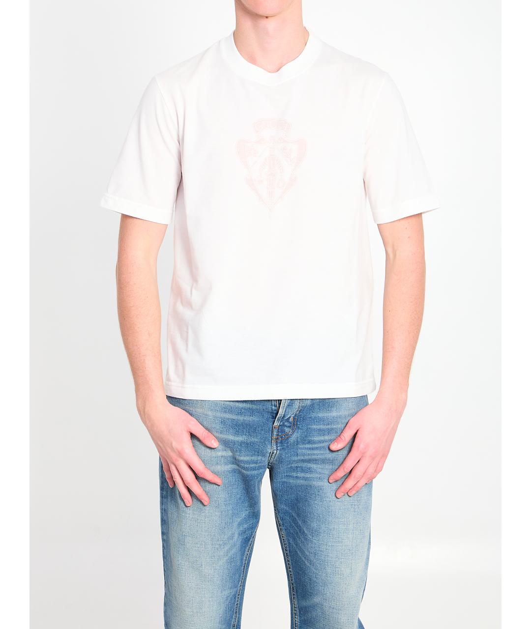 GUCCI Белая хлопковая футболка, фото 5