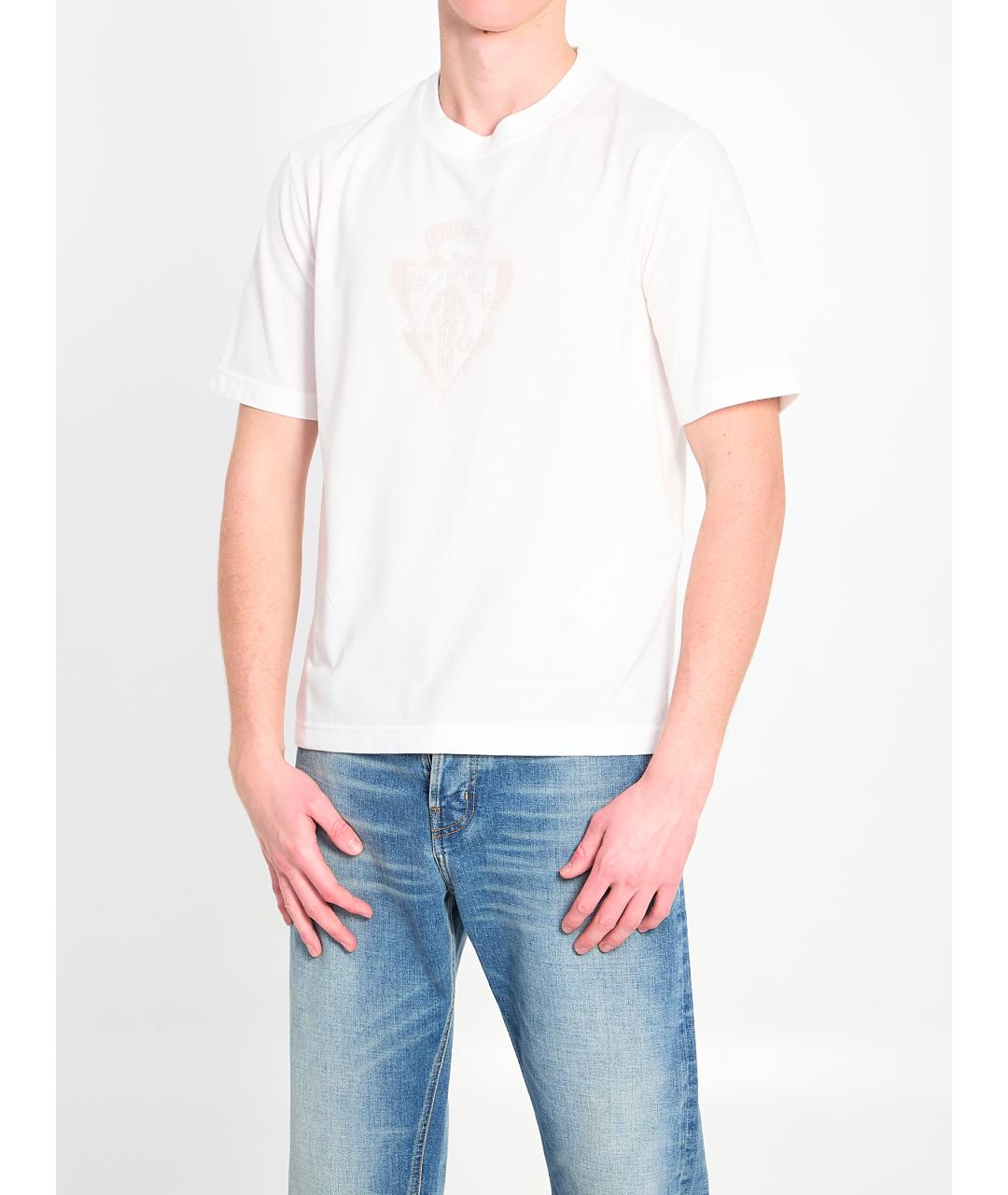 GUCCI Белая хлопковая футболка, фото 2