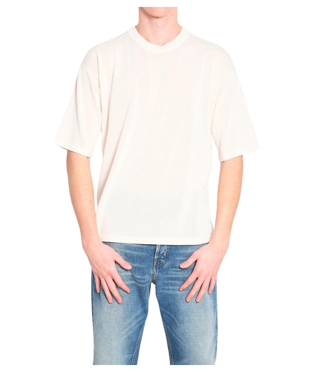 ROBERTO COLLINA Бежевая хлопковая футболка, фото 1