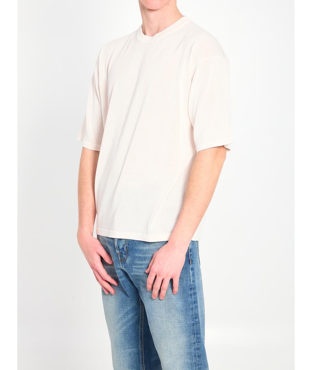 ROBERTO COLLINA Бежевая хлопковая футболка, фото 2