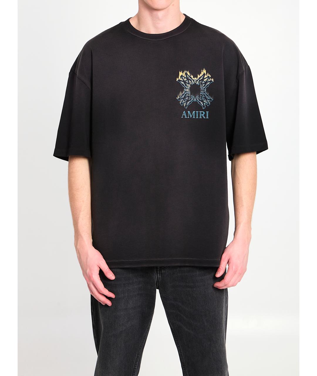 AMIRI Черная хлопковая футболка, фото 5
