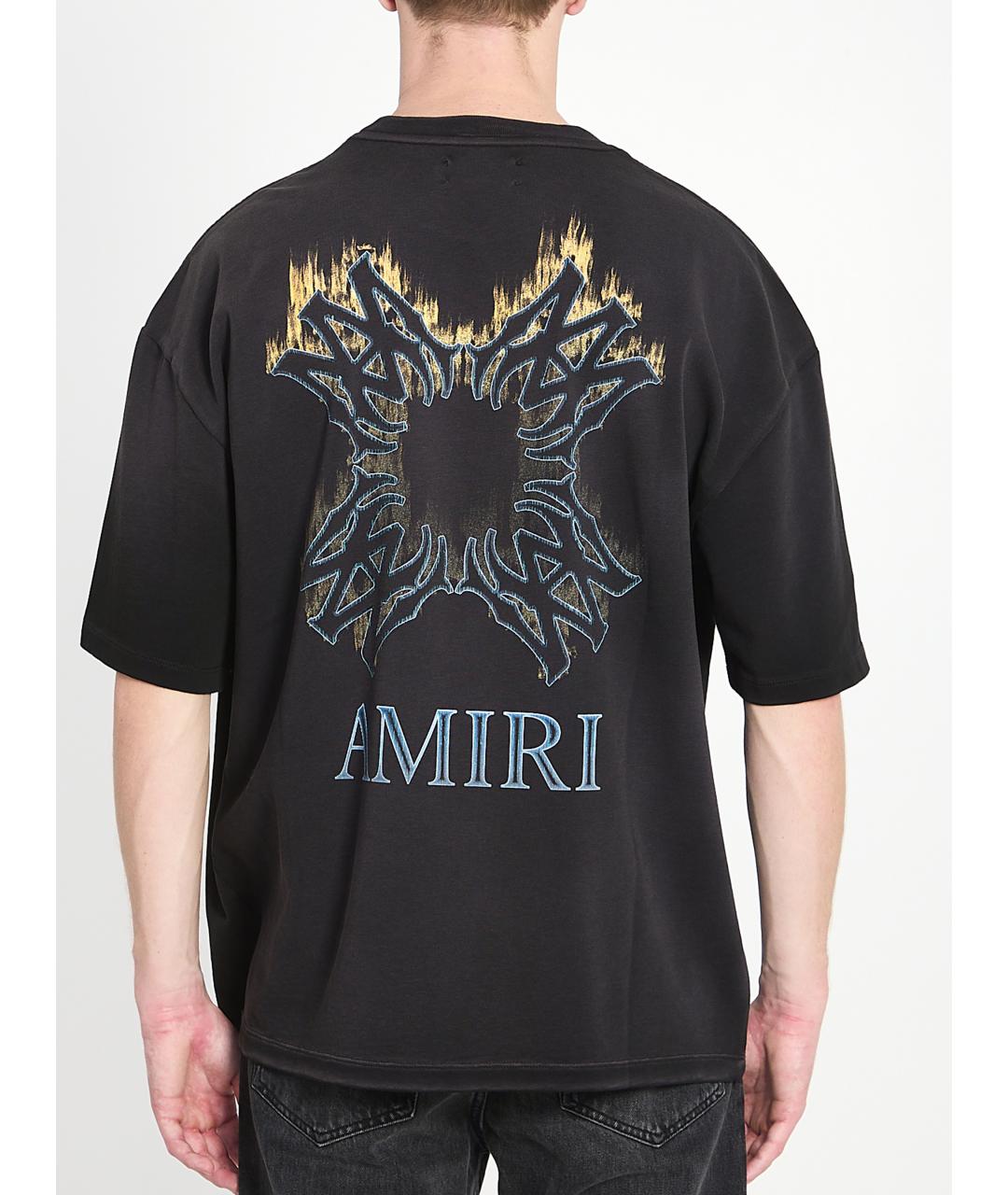 AMIRI Черная хлопковая футболка, фото 4