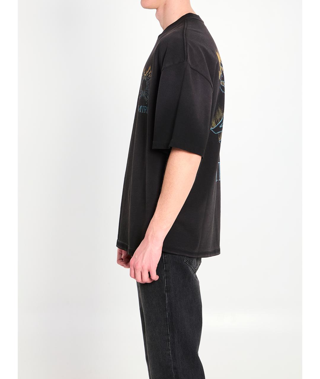 AMIRI Черная хлопковая футболка, фото 3
