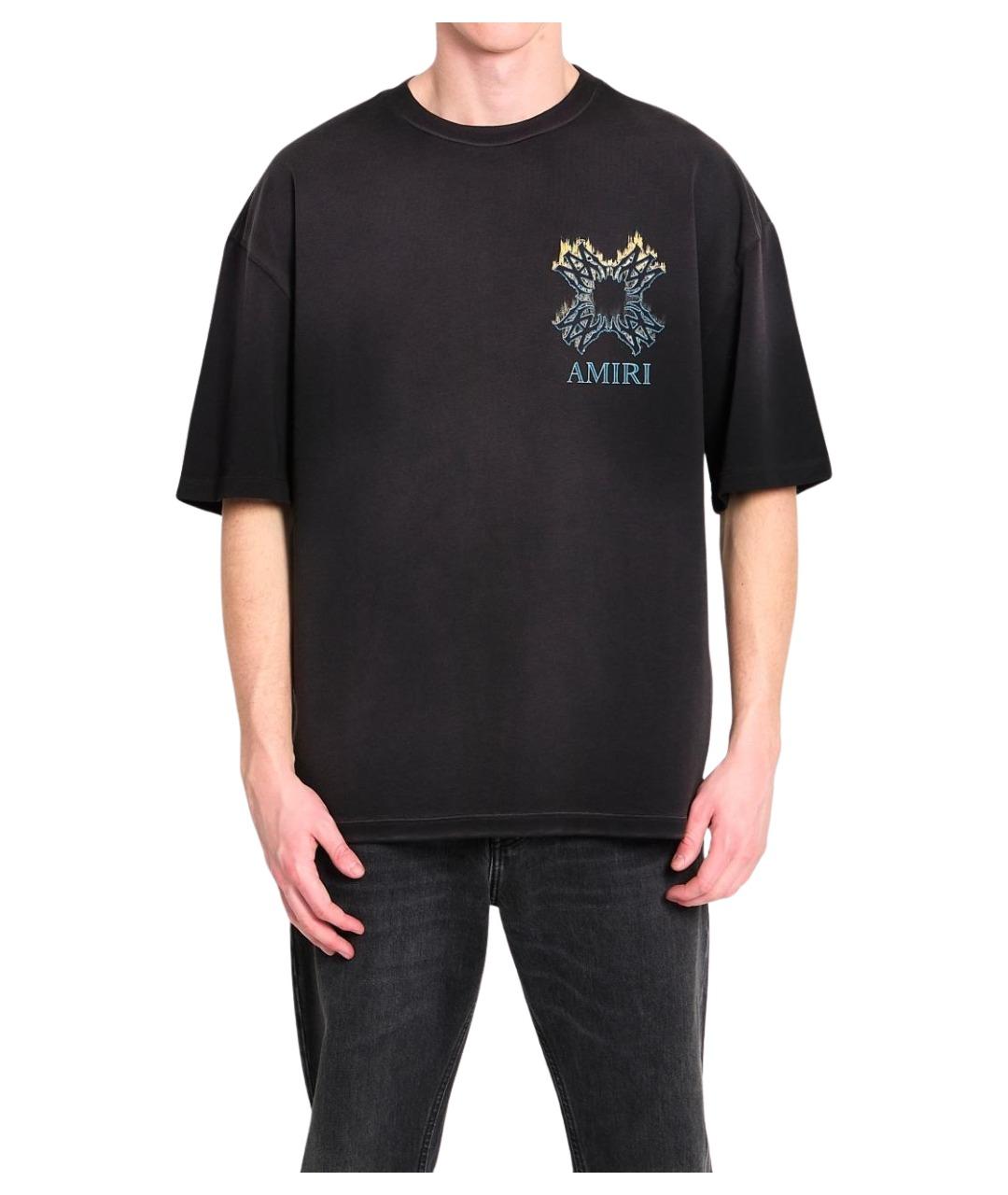 AMIRI Черная хлопковая футболка, фото 1