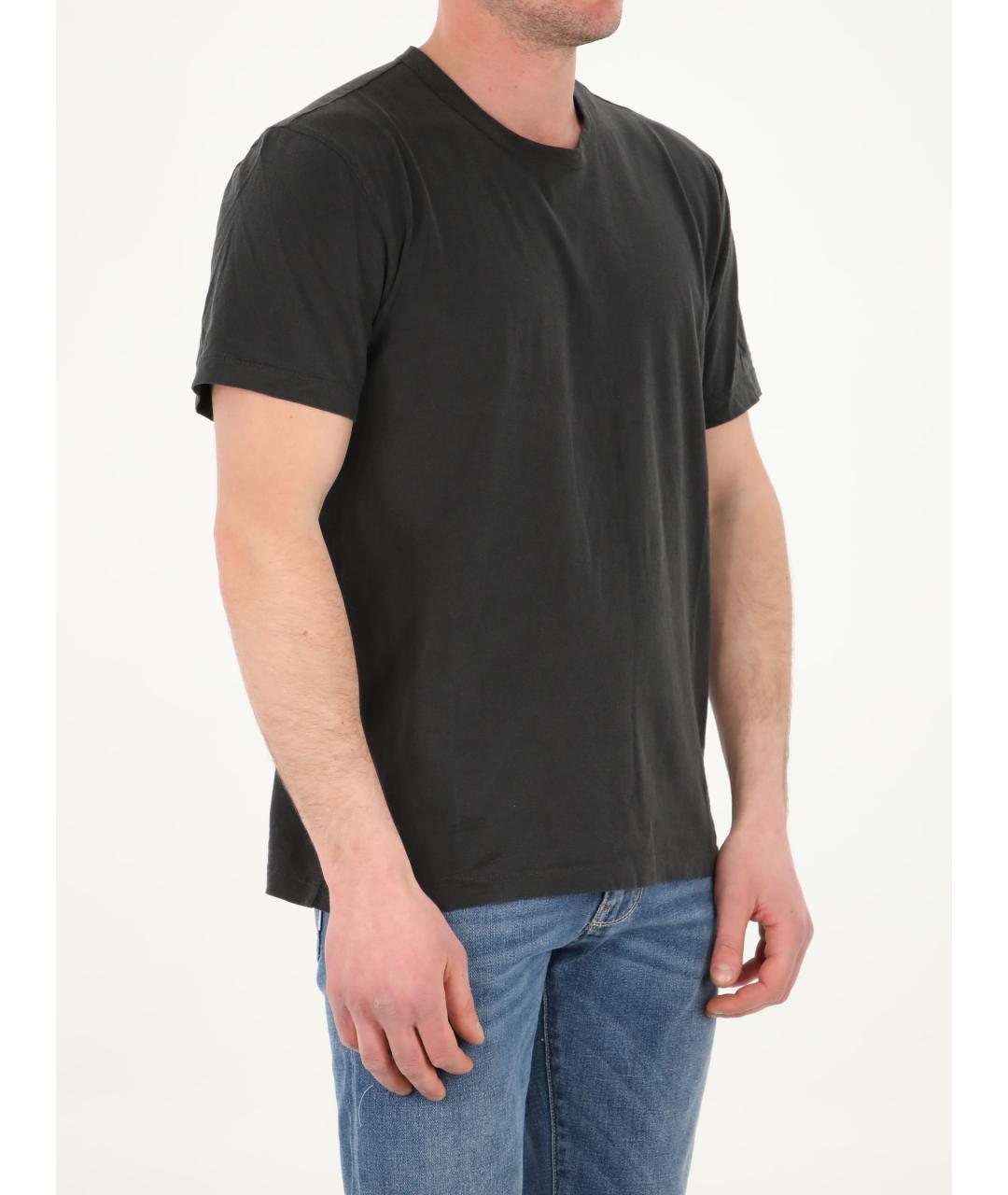 JAMES PERSE Черная хлопковая футболка, фото 2