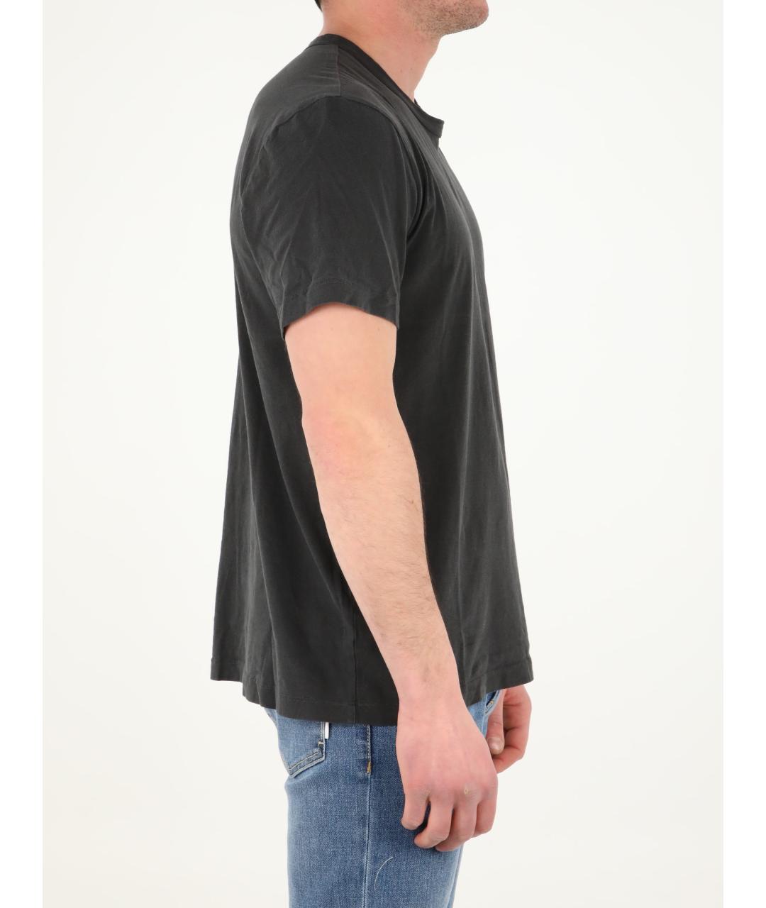 JAMES PERSE Черная хлопковая футболка, фото 3