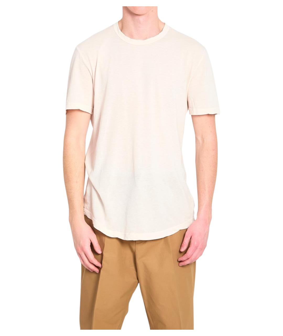 JAMES PERSE Бежевая хлопковая футболка, фото 1
