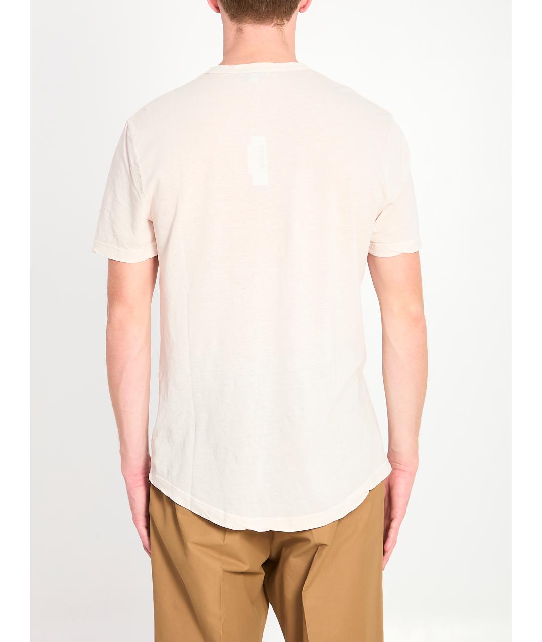 JAMES PERSE Бежевая хлопковая футболка, фото 4