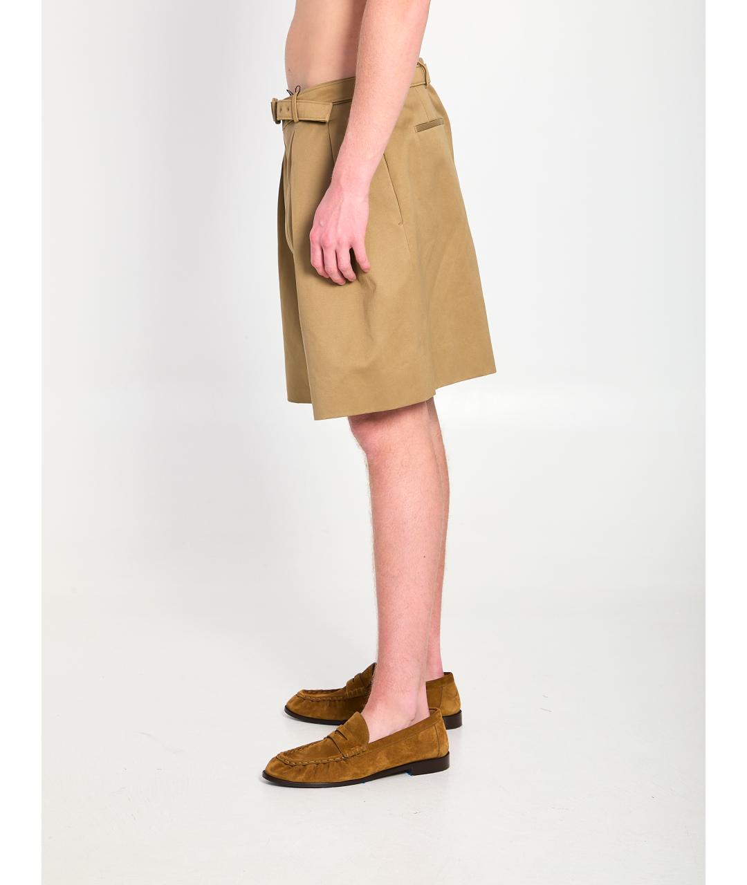 SAINT LAURENT Бежевые хлопковые шорты, фото 3